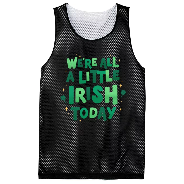 We Are All Little Irish Today, St Patricks Day Mesh Reversible Basketball Jersey Tank