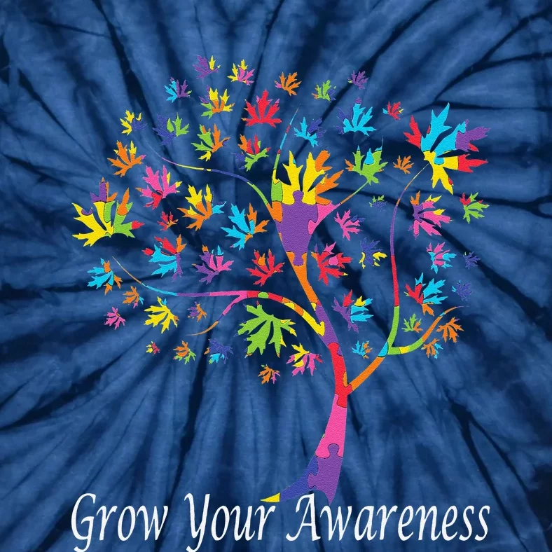 World Autism Awareness Day Grow Your Awareness Tie-Dye T-Shirt