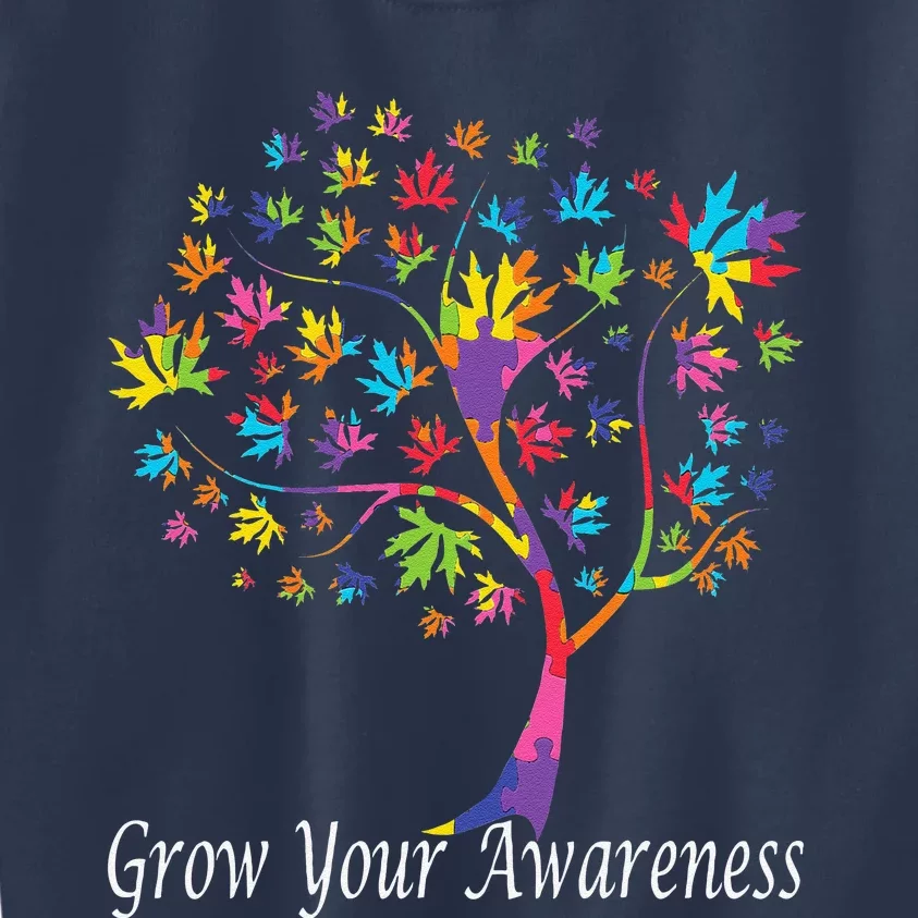 World Autism Awareness Day Grow Your Awareness Kids Sweatshirt