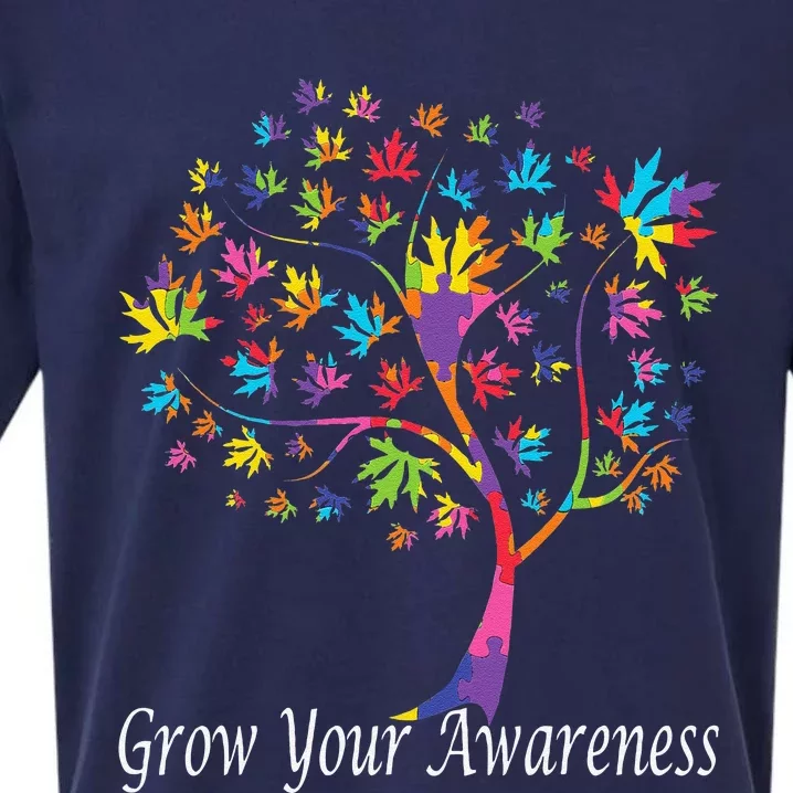 World Autism Awareness Day Grow Your Awareness Sueded Cloud Jersey T-Shirt