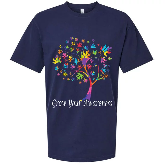 World Autism Awareness Day Grow Your Awareness Sueded Cloud Jersey T-Shirt