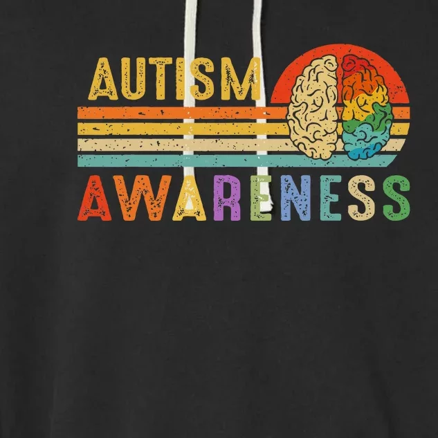 World Autism Awareness Neurodiversity Autistic April Sunset Garment-Dyed Fleece Hoodie