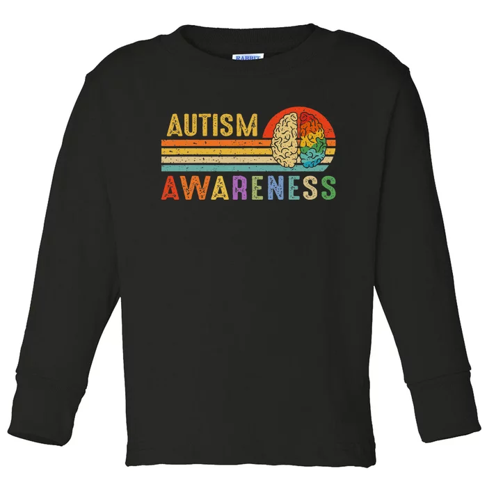 World Autism Awareness Neurodiversity Autistic April Sunset Toddler Long Sleeve Shirt