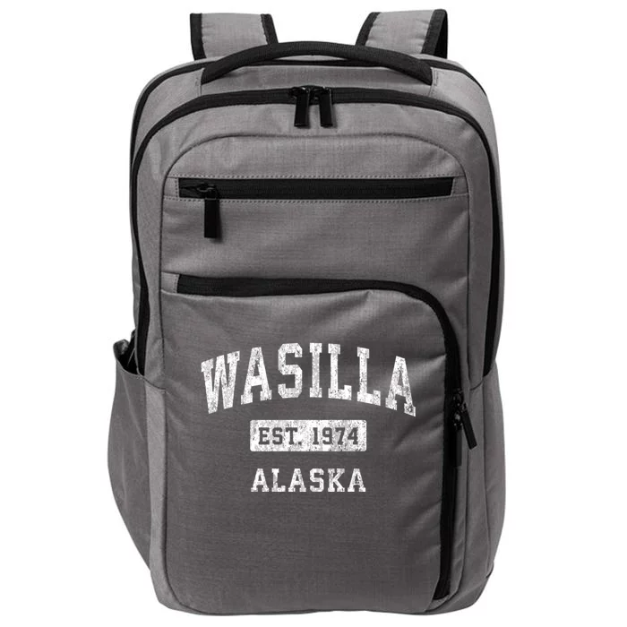 Wasilla Alaska Ak Vintage Established Sports Impact Tech Backpack