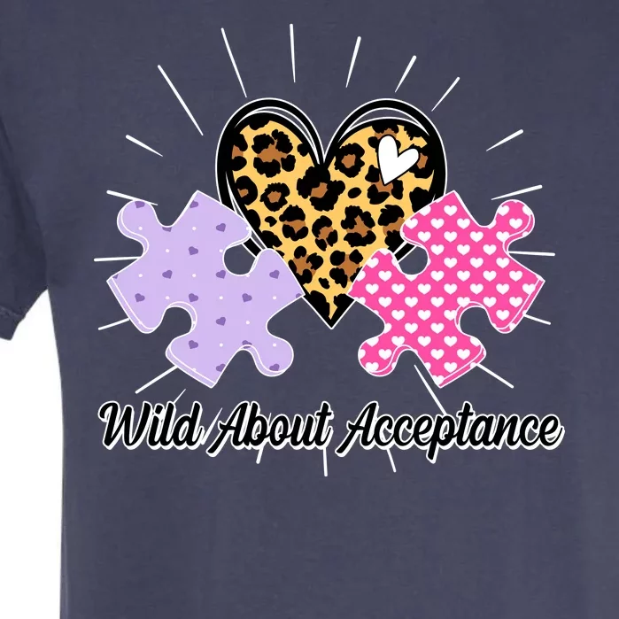 Wild About Acceptance Autism Awareness Puzzle Heart Garment-Dyed Heavyweight T-Shirt