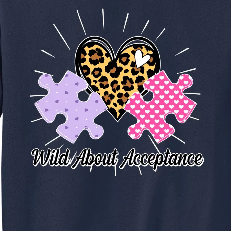 Wild About Acceptance Autism Awareness Puzzle Heart Sweatshirt