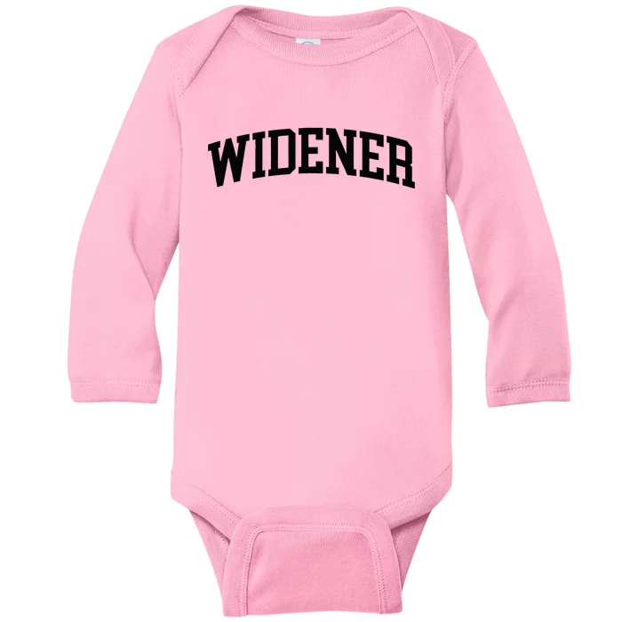 Widener Athletic Arch College University ! Alumni Baby Long Sleeve Bodysuit