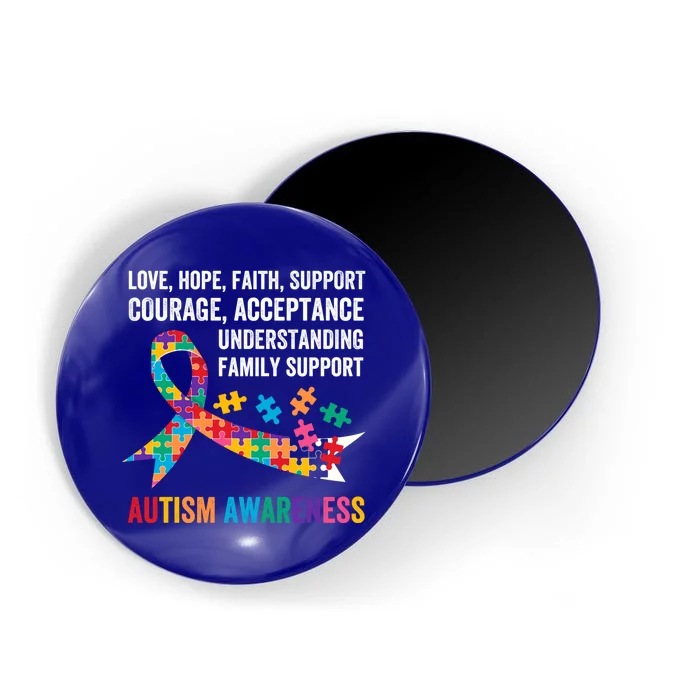 World Autism Awareness Day Month Acceptance Autism Rainbow Gift Magnet