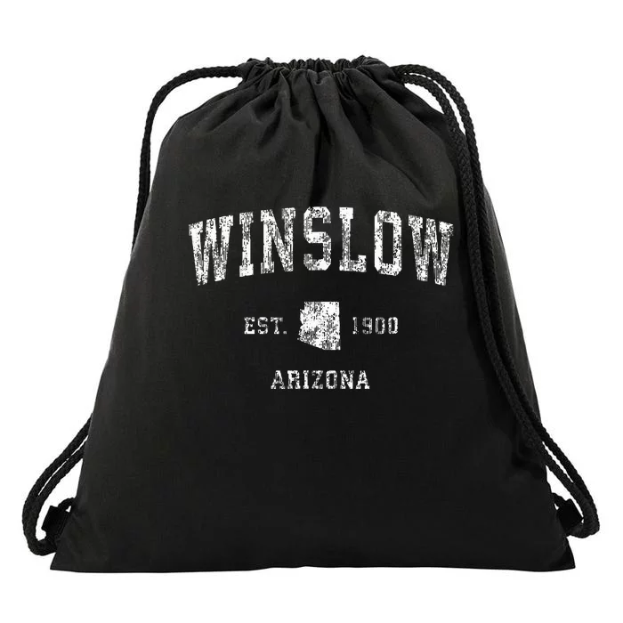 Winslow Arizona AZ Vintage Athletic Sports Drawstring Bag