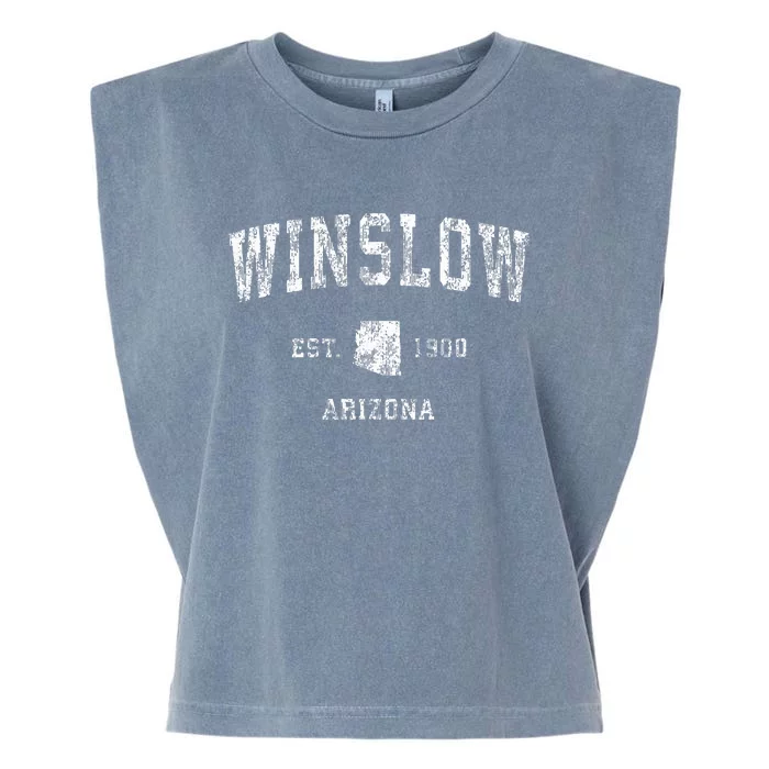 Winslow Arizona AZ Vintage Athletic Sports Garment-Dyed Women's Muscle Tee