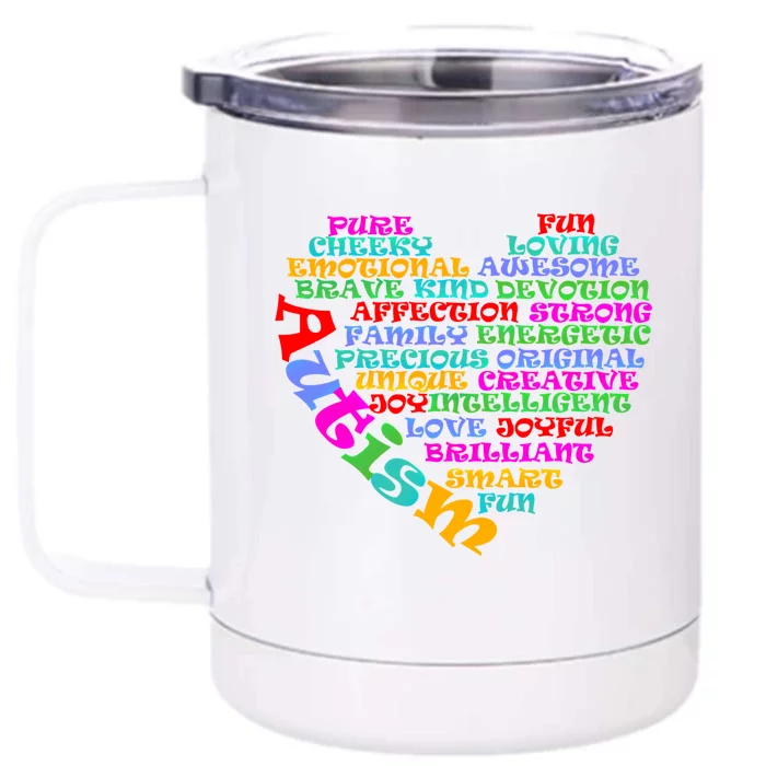 World Autism Awareness Day Support Family Funny Gift Front & Back 12oz Stainless Steel Tumbler Cup