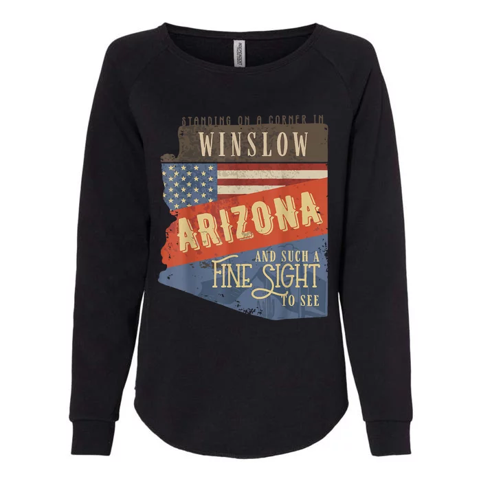 Winslow Arizona AZ US 66 Take It Easy Est. 1926 Mother Road Womens California Wash Sweatshirt