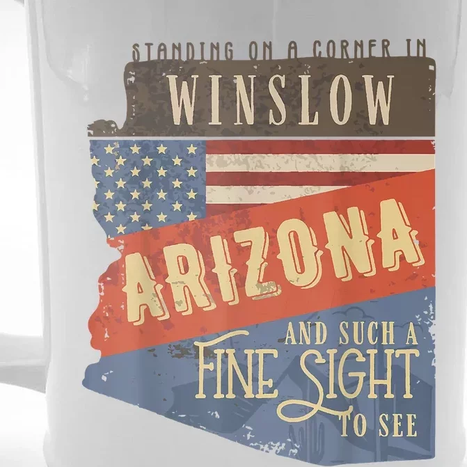 Winslow Arizona AZ US 66 Take It Easy Est. 1926 Mother Road Front & Back Beer Stein