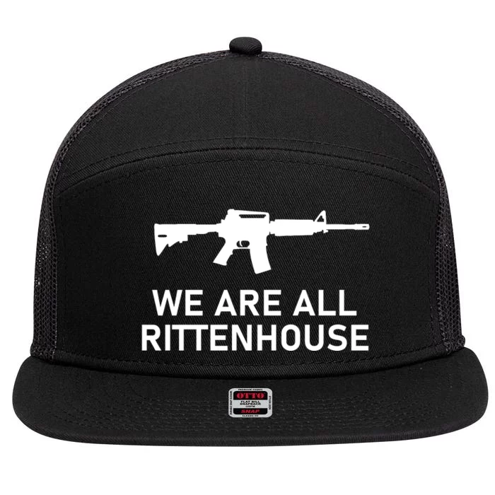 We Are All Kyle Rittenhouse 7 Panel Mesh Trucker Snapback Hat