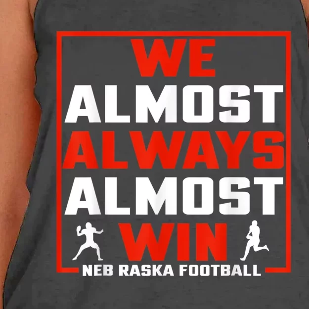 We Almost Always Almost Win Sunday Football Women's Knotted Racerback Tank