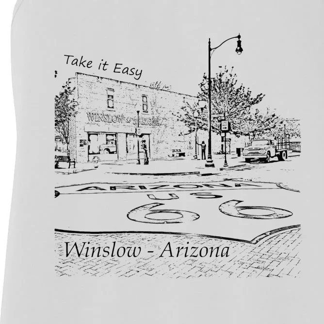 Winslow Arizona AZ US 66 Take It Easy Est 1926 Mother Road Women's Racerback Tank