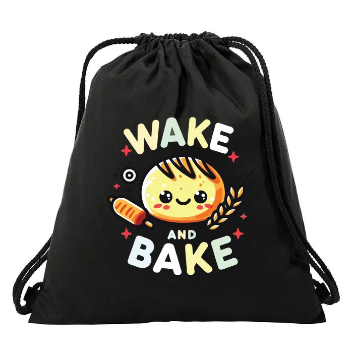 Wake And Bake Baking Drawstring Bag