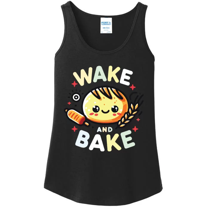 Wake And Bake Baking Ladies Essential Tank