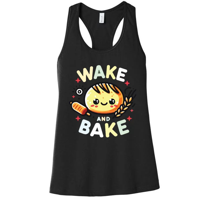 Wake And Bake Baking Women's Racerback Tank