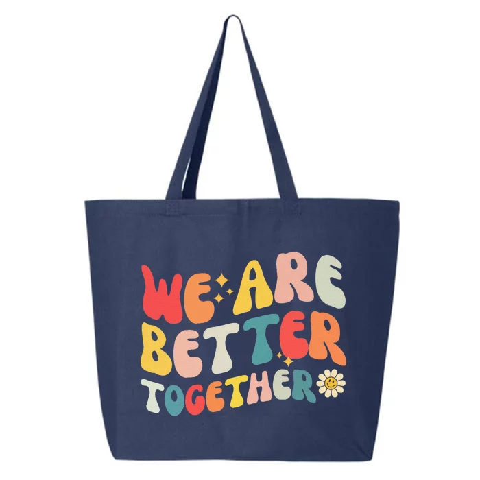 We Are Better Together Back To School Retro Groovy Teacher 25L Jumbo Tote