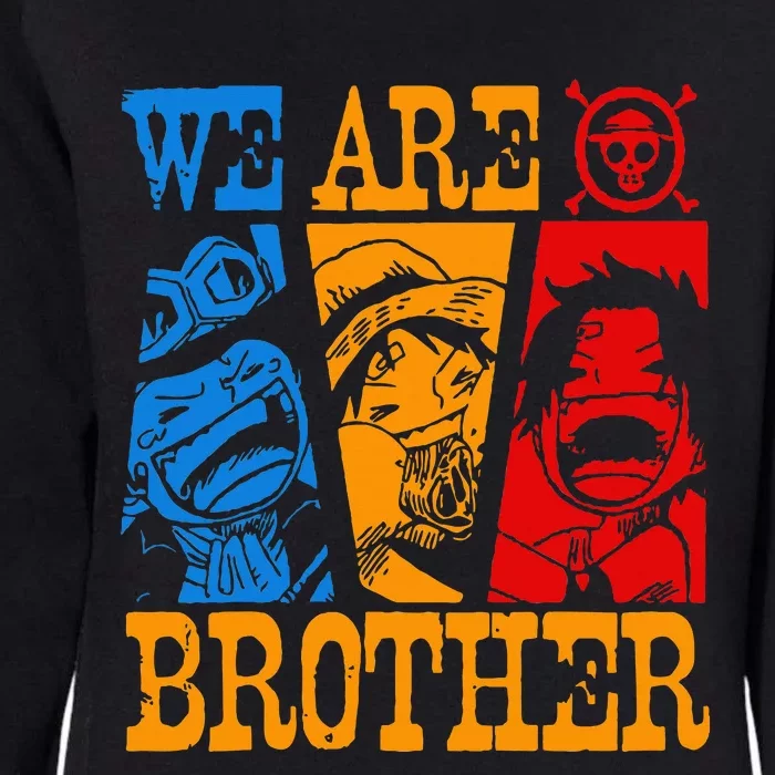 We Are Brother Acesaboluffy Straw Hatted Pirate Womens California Wash Sweatshirt