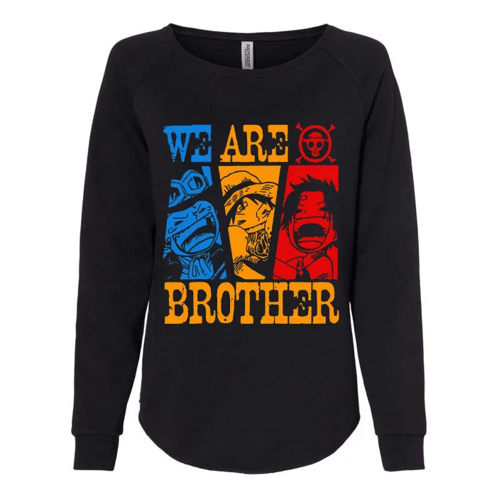 We Are Brother Acesaboluffy Straw Hatted Pirate Womens California Wash Sweatshirt