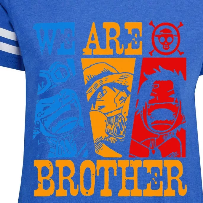 We Are Brother Acesaboluffy Straw Hatted Pirate Enza Ladies Jersey Football T-Shirt