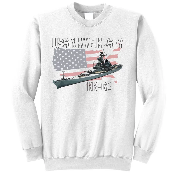 Ww2 American Battleship Uss New Jersey Bb62 Warship Veteran Sweatshirt