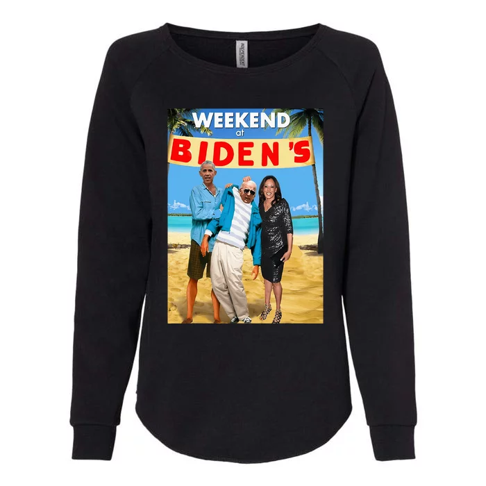 Weekend At BidenS Funny Womens California Wash Sweatshirt