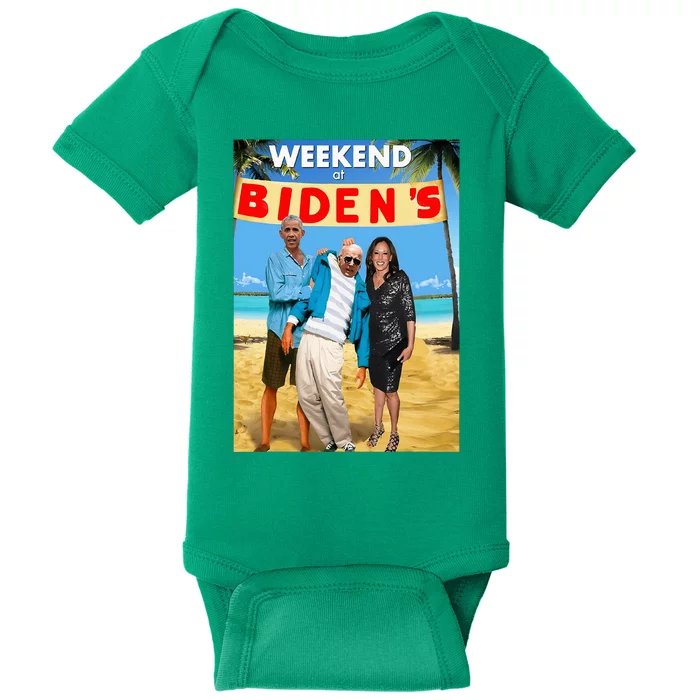 Weekend At BidenS Funny Baby Bodysuit