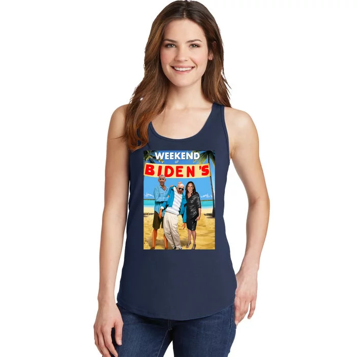 Weekend At BidenS Funny Ladies Essential Tank