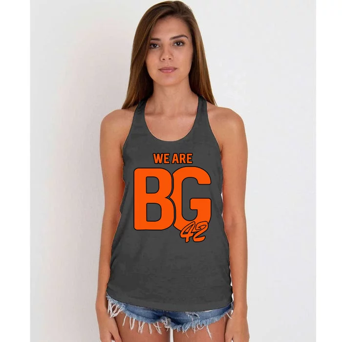 We Are Bg 42 Quote We Are Bg 42 Women's Knotted Racerback Tank