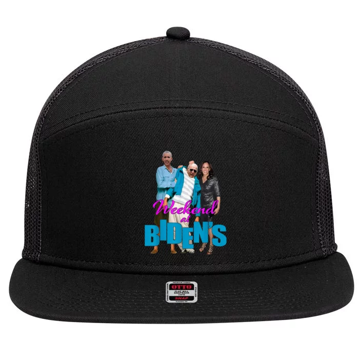 Weekend At Bidens 7 Panel Mesh Trucker Snapback Hat