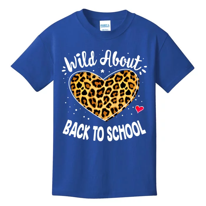 Wild About Back To School Leopard Squad Kindergarten Prefunny Giftk Cute Gift Kids T-Shirt