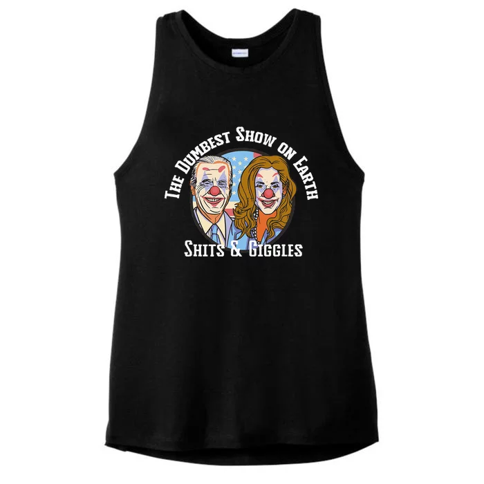 Weekend At Bidens Circus Trump Trump In Trump Time Ladies Tri-Blend Wicking Tank