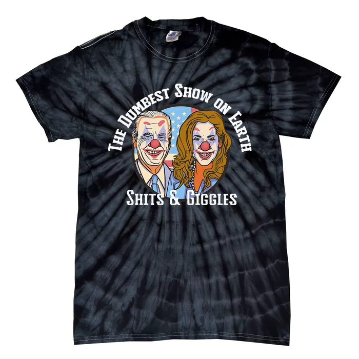 Weekend At Bidens Circus Trump Trump In Trump Time Tie-Dye T-Shirt