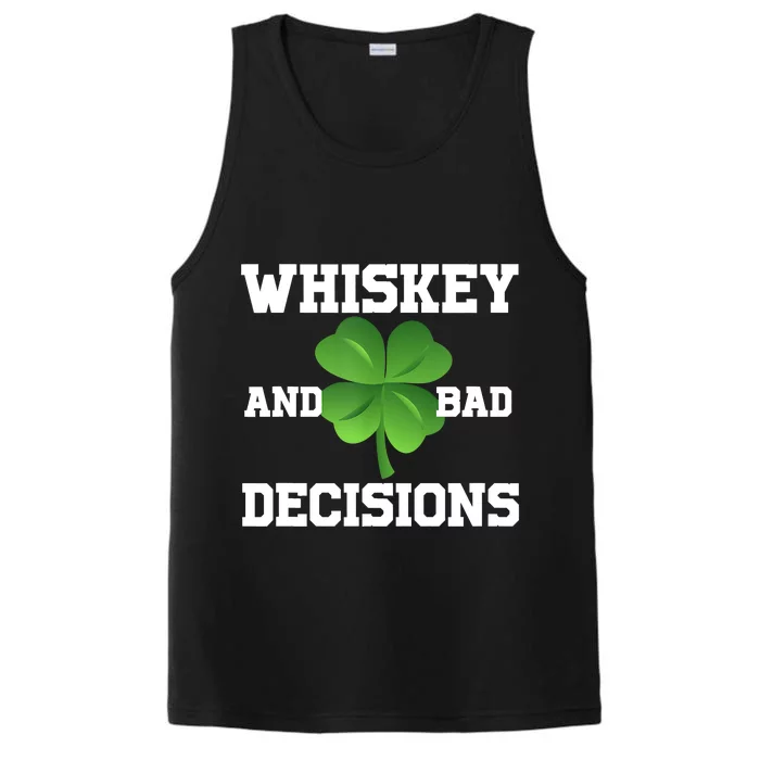 Whiskey And Bad Decisions St. Patrick's Day Performance Tank