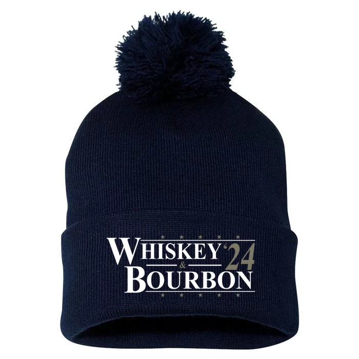 Whiskey And Bourbon 2024 Funny Election Pom Pom 12in Knit Beanie