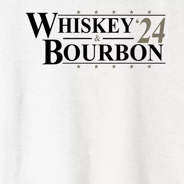 Whiskey And Bourbon 2024 Funny Election Women's Crop Top Tee