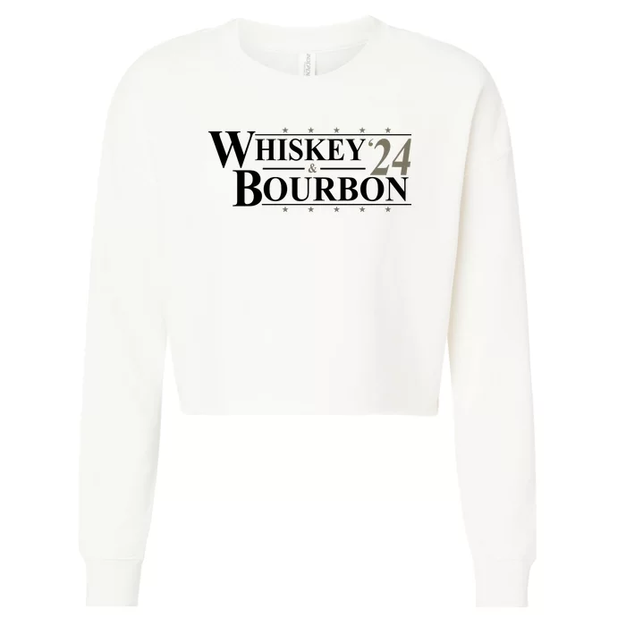 Whiskey And Bourbon 2024 Funny Election Cropped Pullover Crew