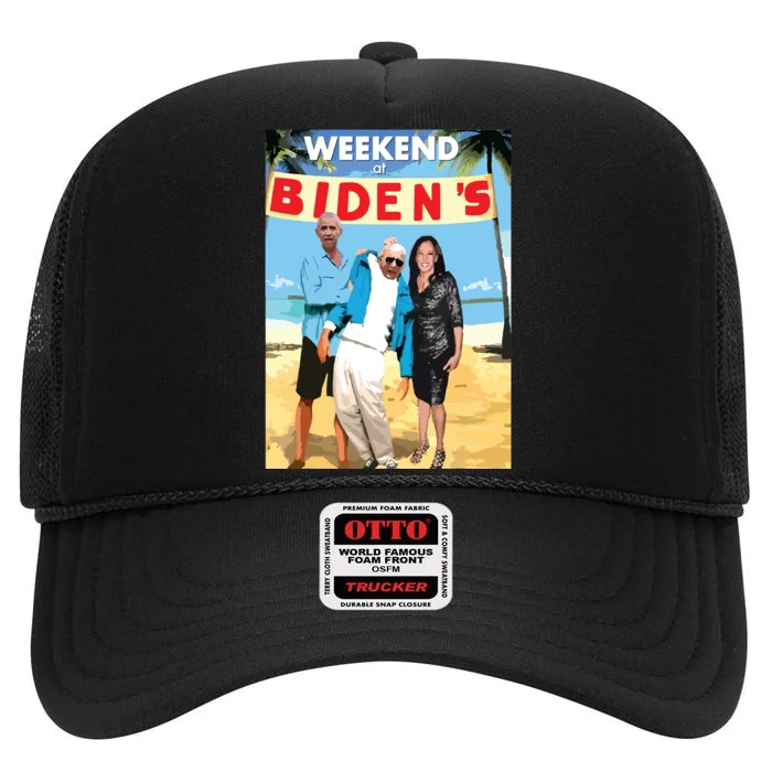 Weekend At Bidens Weekend At Bidens High Crown Mesh Trucker Hat