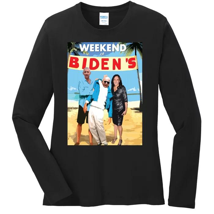 Weekend At Bidens Weekend At Bidens Ladies Long Sleeve Shirt