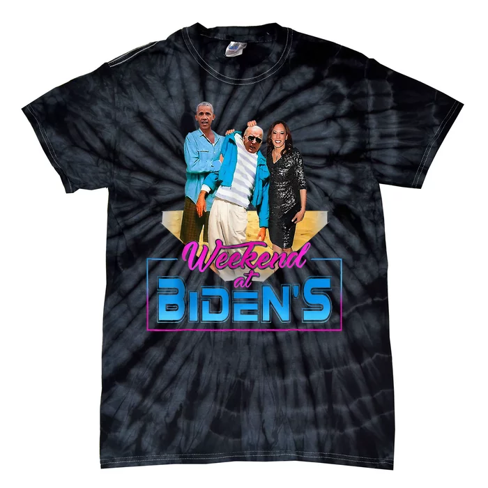 Weekend At Bidens Funny Anti Election 2024 Tie-Dye T-Shirt