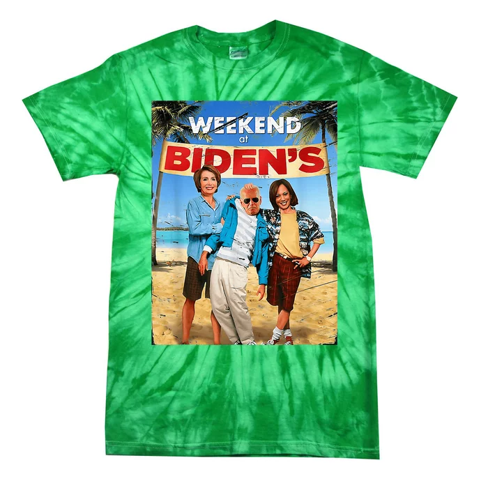 Weekend At BidenS Funny Trump 2024 Tie-Dye T-Shirt