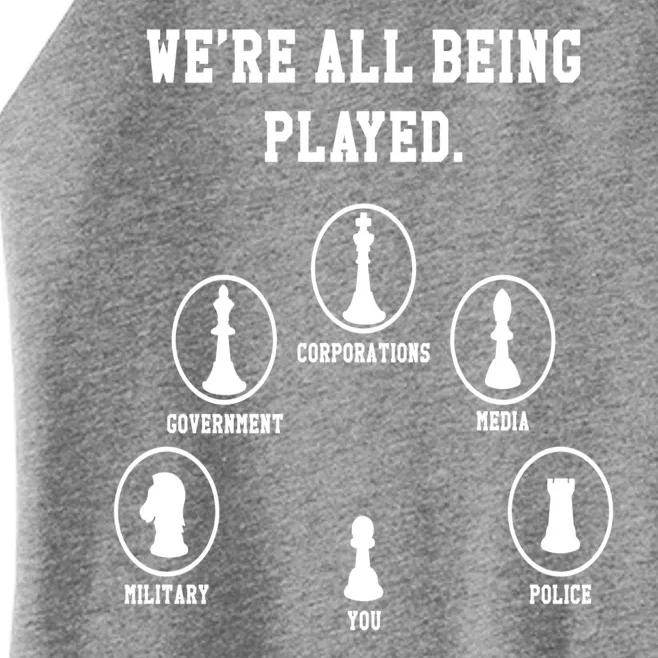 We´re All Being Played Conspiracy Theorist Anti Government Women’s Perfect Tri Rocker Tank