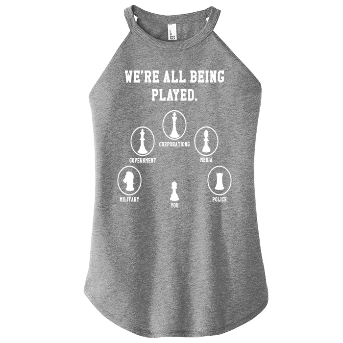 We´re All Being Played Conspiracy Theorist Anti Government Women’s Perfect Tri Rocker Tank