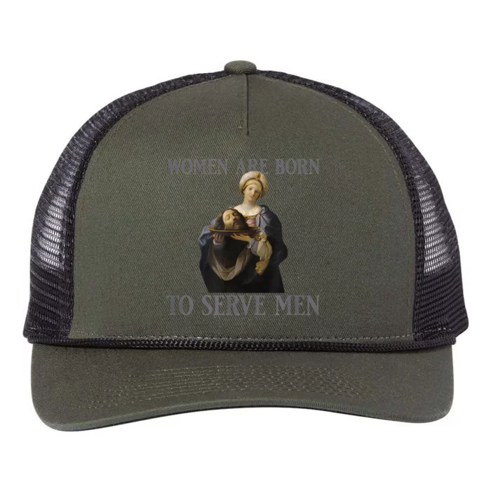 Women Are Born To Serve Man Christian Boss Girl Motivational Retro Rope Trucker Hat Cap