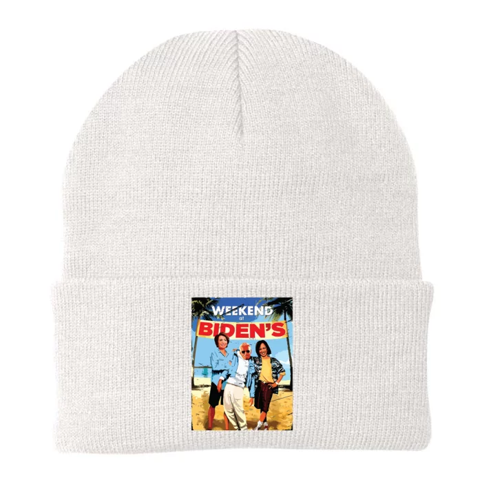 Weekend At Bidens Funny Trump 2024 Knit Cap Winter Beanie