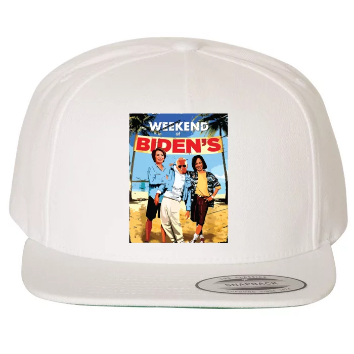 Weekend At Bidens Funny Trump 2024 Wool Snapback Cap