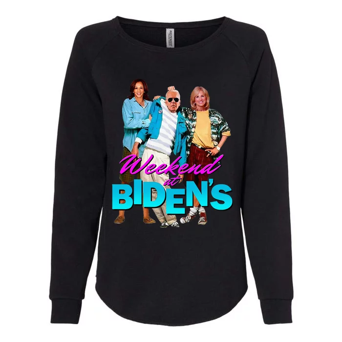 Weekend At BidenS Funny Womens California Wash Sweatshirt